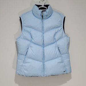 Nike light blue XL down filled puffer vest